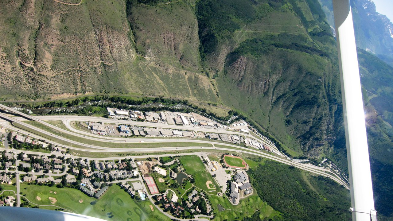 View of Vail, Colorado from the air.