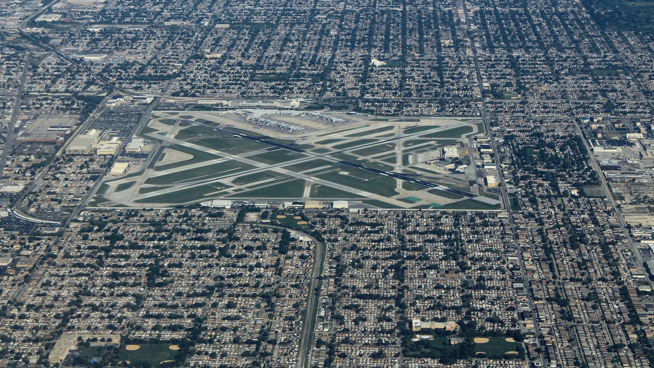 Aerial view of Chicago Midway International.
