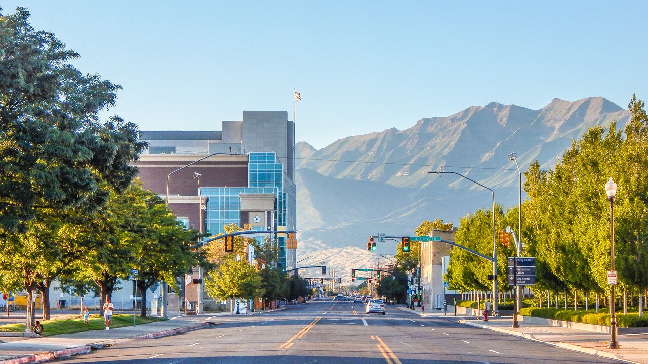 Downtown Provo on University Avenue.